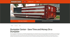 Desktop Screenshot of dumpstercenter.com